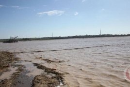 أضرار بليغة نتيجة فتح السدود من الجانب الإسرائيلي على الاراضي الزراعية شرق غزة