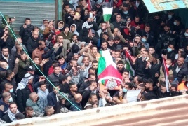 تشييع جثمان الشهيد داود الخطيب في بيت لحم