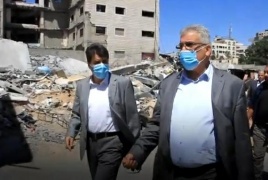 الوزير م. مازن غنيم يختتم جولته في قطاع غزة