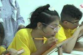 أشخاص خانهم بصرهم لكن الارادة تحقق المستحيل مخيم الامل في مدرسة الشروق للمكفوفين