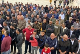 تشييع جثمان الطفلة فلة المسالمة في بلدة بيت عوا بالخليل