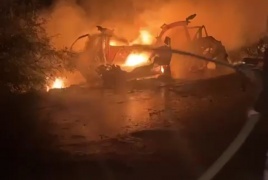 انفجار مركبة قضاء جنين 