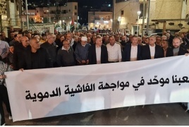 الآلاف يتظاهرون في سخنين ضد جرائم المستوطنين في الضفة 
