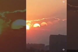 ظهرت ظاهرة بصرية نادرة لرصد 7 شموس في سماء الصين