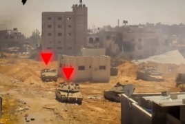 اعلن القسام عن قصف  موقع قيادة للعدو في محور نتساريم