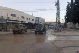دمر الاحتلال  شوارع ومداخل محال تجارية في جنين  
