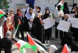ندد مشاركون في وقفة نابلس باستمرار العدوان الإسرائيلي على غزة وإسنادا للمعتقلين