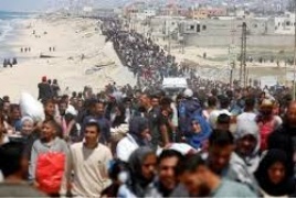أعلن الهلال الاحمر الفلسطيني :اصابات في صفوف النازحين الذين ينتظرون العودة للشمال