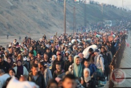 صرح رئيس مكتب الإعلام الحكومي في غزة أننا نحتاج 120 ألف خيمة لإيواء نازحي الشمال