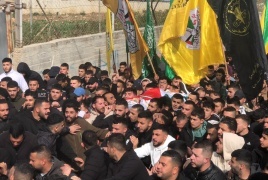  تشييع جثمان الشهيد محمد حدوش إلى مثواه الأخير في مخيم العروب بمراسم عسكرية