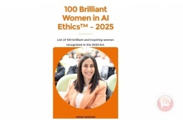 العربية الأمريكية تختار  د. منى ضميدي ضمن قائمة "100 سيدة مبدعة في أخلاقيات الذكاء الاصطناعي"