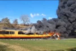  صهريج وترام يتصادمان في حادث مروع في ألمانيا ما ادى الى وقوع  قتلى وإصابات .