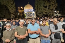 70 ألفا يؤدون صلاتي العشاء والتراويح في المسجد الأقصى