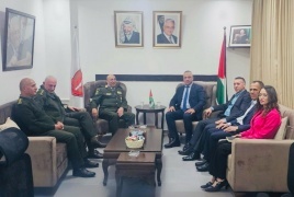 اللواء ناصر البوريني يستقبل رئيس هيئة القضاء العسكري ووفد من قيادة الهيئة .