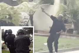 لقطات مثيرة وصادمة.. مسلّح يطلق النار على مروحية للشرطة الأمريكية وكلب ينهي الأمر