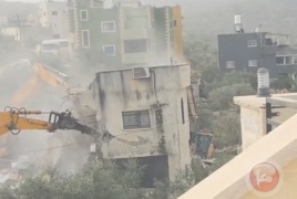 الاحتلال يهدم منزلا في بلدة قراوة بني حسان غرب سلفيت