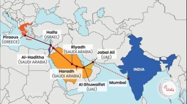 ممر من الهند عبر الخليج والأردن وإسرائيل إلى أوروبا يعيد رسم التجارة العالمية