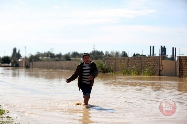 أضرار بليغة نتيجة فتح السدود من الجانب الإسرائيلي على الاراضي الزراعية شرق غزة