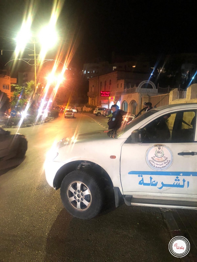 الشرطة وقوات الامن الوطني والاجهزه الامنيه تتخذ إجراءات مشدده في محافظة بيت لحم .