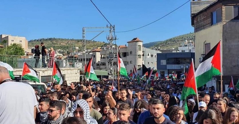 التغطية مستمرة | الالاف في مظاهرة سخنين القطرية