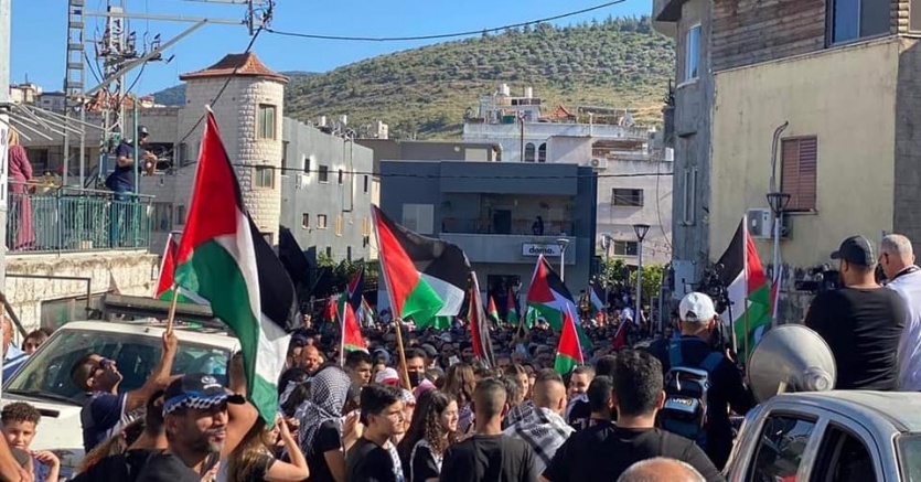 التغطية مستمرة | الالاف في مظاهرة سخنين القطرية