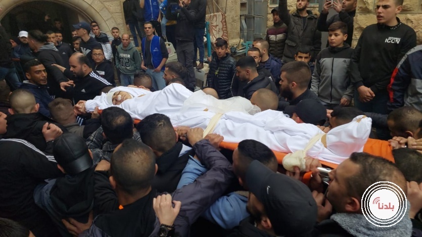 تشييع جثمان الشهيد الطفل عمرو الخمور في بيت لحم