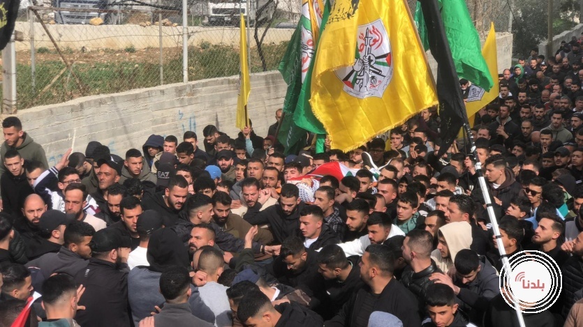  تشييع جثمان الشهيد محمد حدوش إلى مثواه الأخير في مخيم العروب بمراسم عسكرية