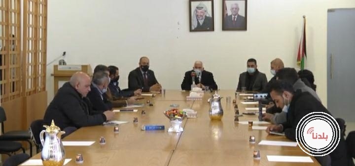  اجتماع محافظ بيت لحم كامل حميد مع مدراء وسائل الاعلام المحلية وعدد من صحفيي المحافظة.