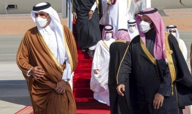 تميم بن حمد ومحمد بن سلمان  