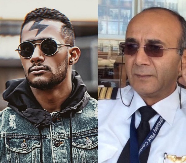 الطيار المصري أشرف أبو اليسر و الفنان المصري محمد رمضان