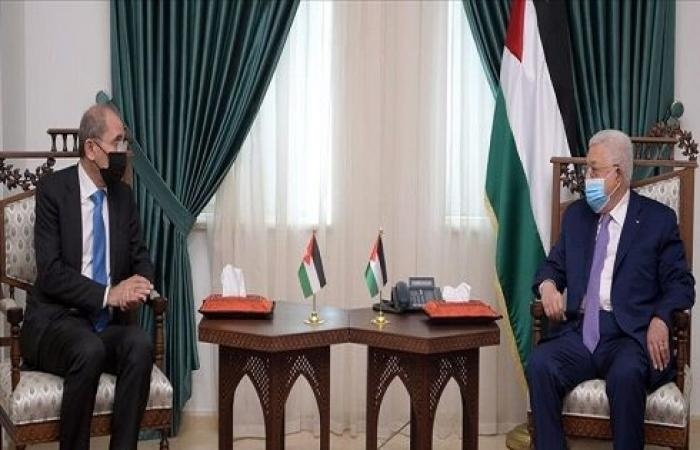 وزير الخارجية البريطاني دومنيك راب والرئيس محمود عباس