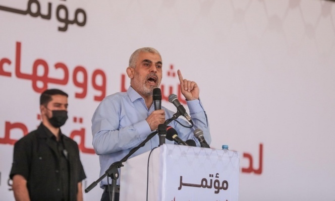 السنوار خلال كلمته