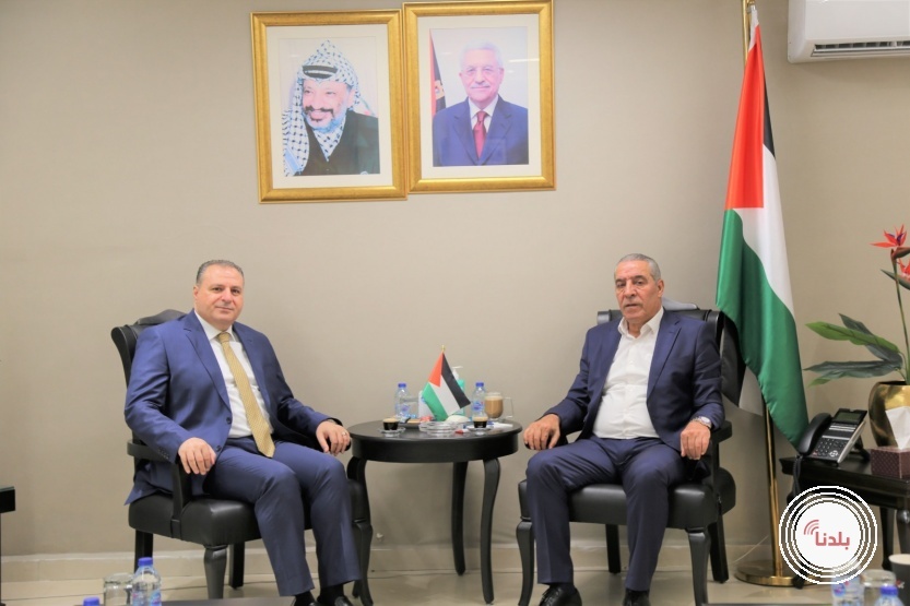 الشيخ يستقبل السفير الاردني لدى فلسطين 