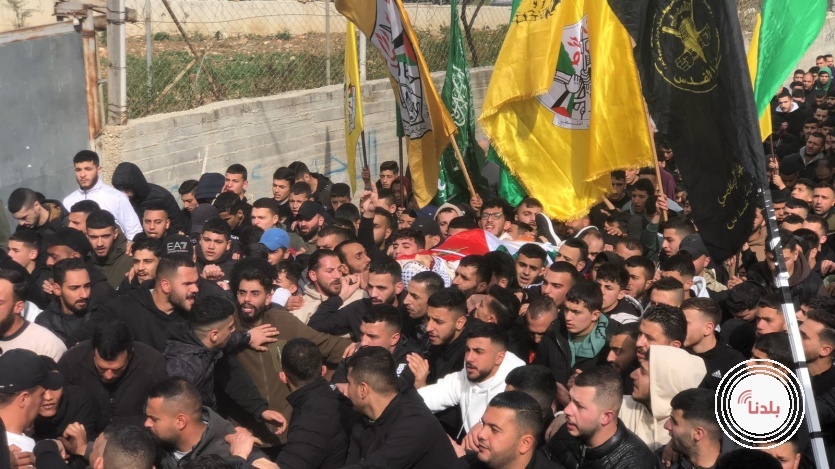  تشييع جثمان الشهيد محمد حدوش إلى مثواه الأخير في مخيم العروب بمراسم عسكرية