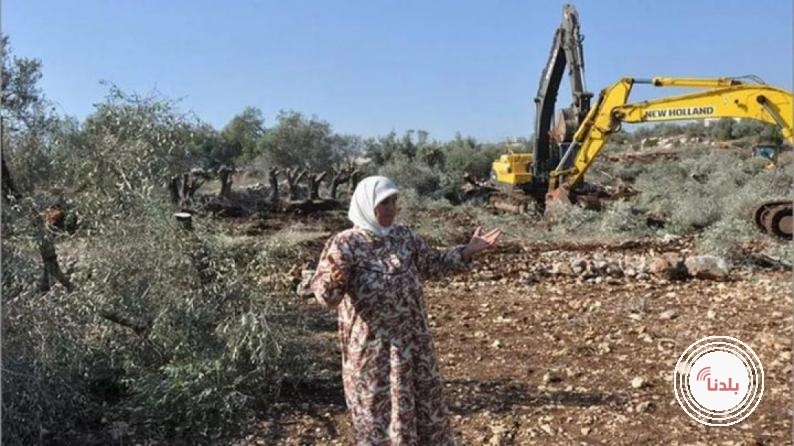 الاحتلال يهدم منشآت زراعية ويقتلع مئات الأشجار ويجرف أراضي شمال الخليل
