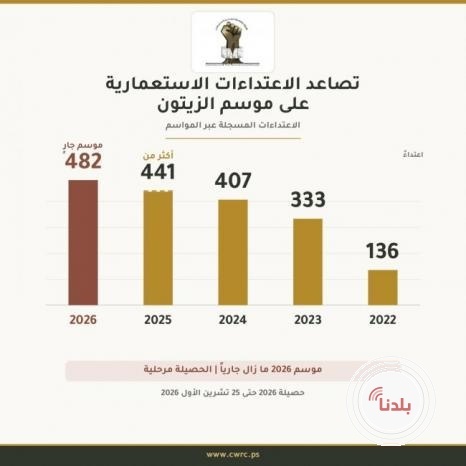 هيئة الجدار والاستيطان: تصاعد اعتداءات المستوطنين على موسم الزيتون